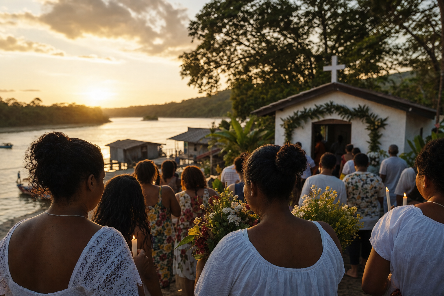 Fé e comunidade ribeirinha em celebração